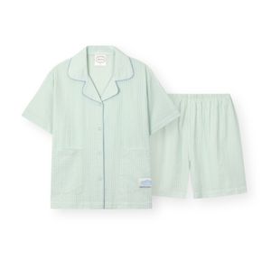 여성 H034 멘텔레르 반소매 파자마 세트