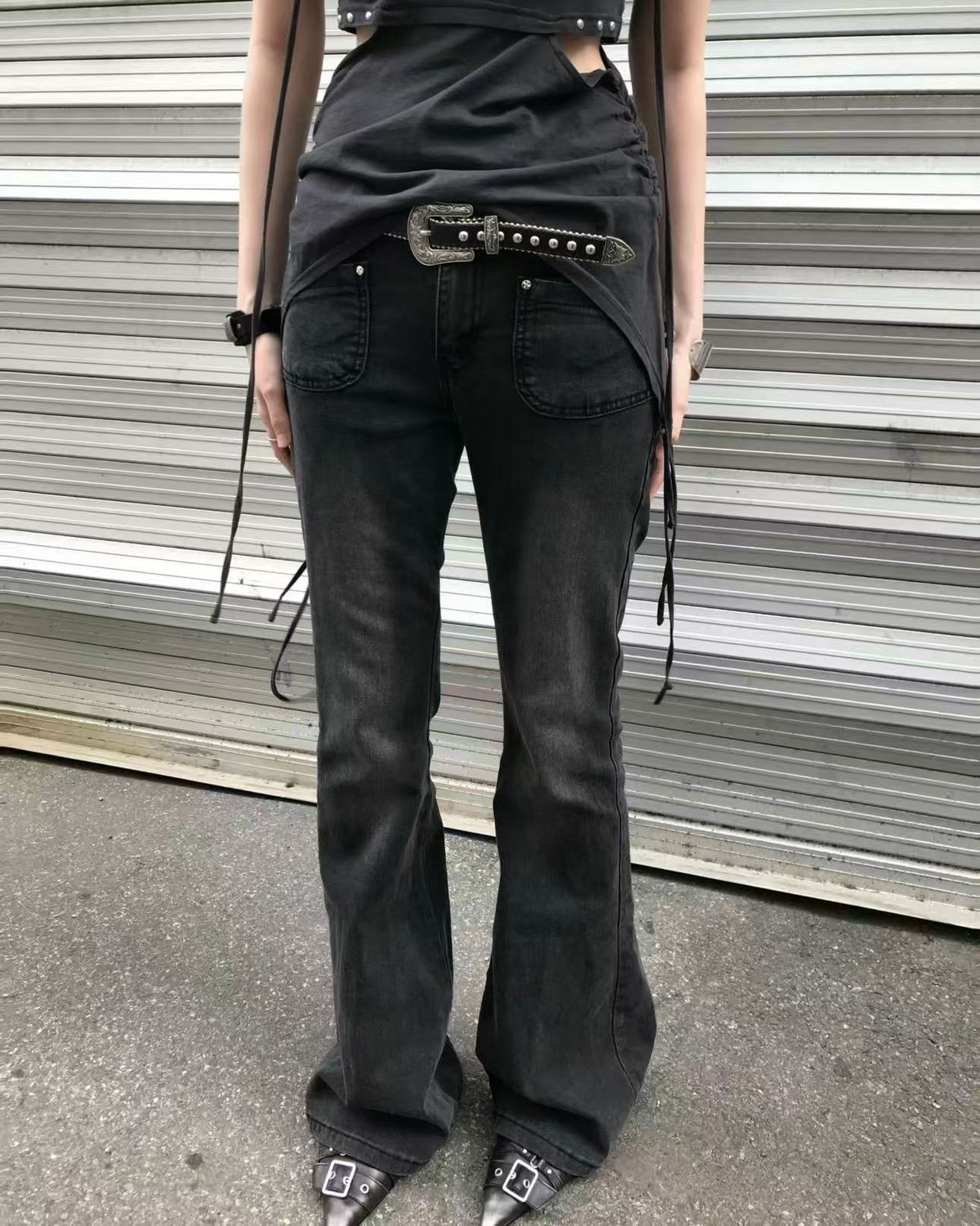 리버뉴스(LIBERALNEWS) SIGNATURE BOOTCUT JEANS_GREY