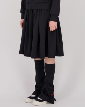 JERSEY MIDI WARMER SKIRT_BLACK