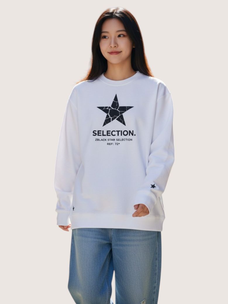 스타셀렉션 크렉스타 맨투맨 화이트