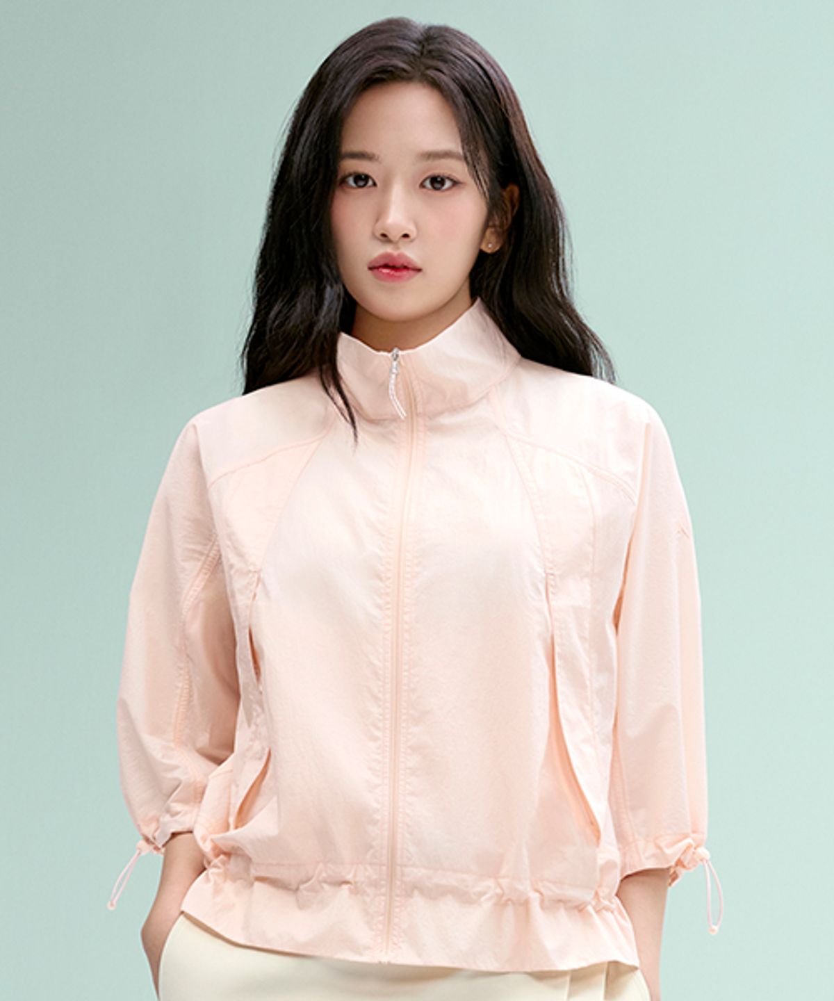 네파(NEPA) 7M40668 여성 글램 스텐넥 반팔 자켓