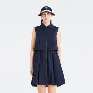 26SS 여성 우븐 카라 플리츠 민소매 원피스 TWON66103-915