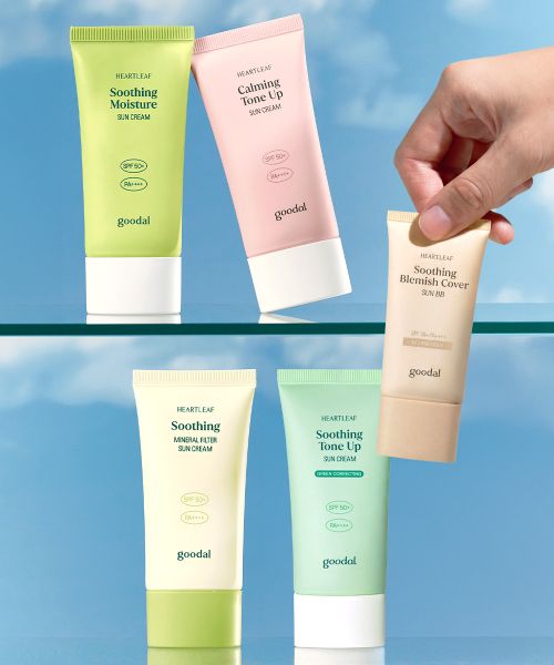 goodal [SET] Eosongcho sunscreen (moisturizing/tone-up/green tone-up/mineral sunscreen) 50ml + cover sunscreen 25ml
