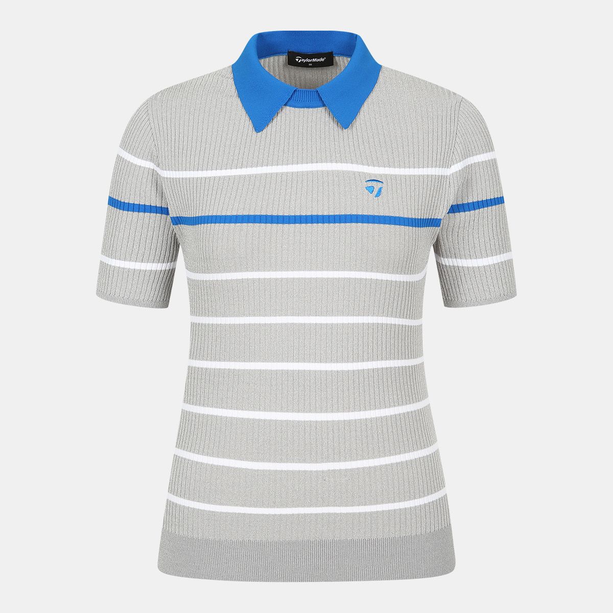 테일러메이드 어패럴(TAYLORMADE APPAREL) 26SS 여성 스트라이프 카라 반팔 니트 TS6-61HG23-193