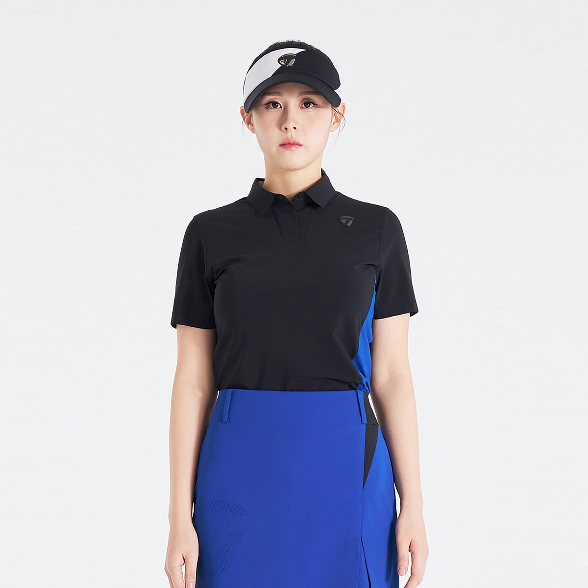 테일러메이드 어패럴(TAYLORMADE APPAREL) 26SS 여성 컬러블럭 카라 반팔 티셔츠 TT6-61HG41-199