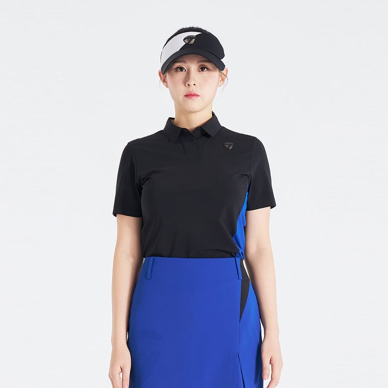 26SS 여성 컬러블럭 카라 반팔 티셔츠 TT6-61HG41-199