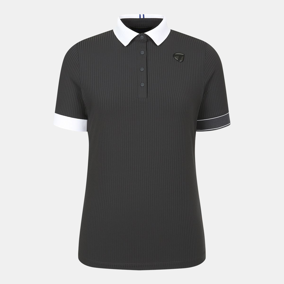 테일러메이드 어패럴(TAYLORMADE APPAREL) 26SS 여성 배색 골지 카라 반팔 티셔츠 TT6-61HG43-195