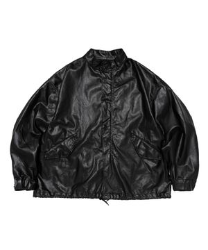 비건 레더 필드 자켓 (블랙)