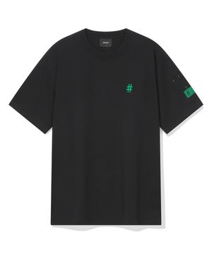 그린라벨 소매 포켓 컴포트핏 반팔티(블랙)