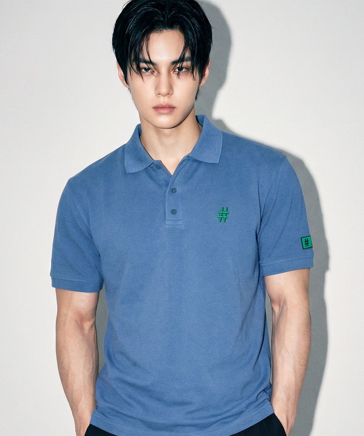 빈트릴(BEENTRILL) 그린라벨 컴포트핏 피케 폴로셔츠(빈티지 블루)