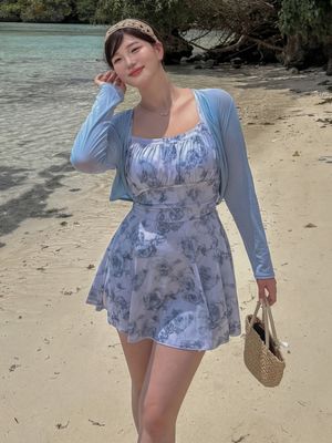 키튼 2pcs 원피스 수영복 빅사이즈