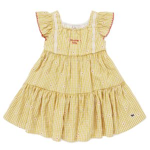 깅엄체크 셔링 미디 드레스 (45314-400-03)