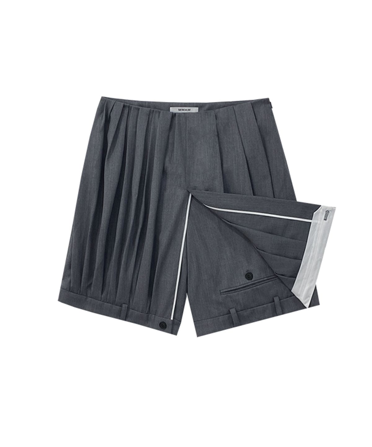 므아므(MMAM) Layered skirt tuck pants (short ver.)