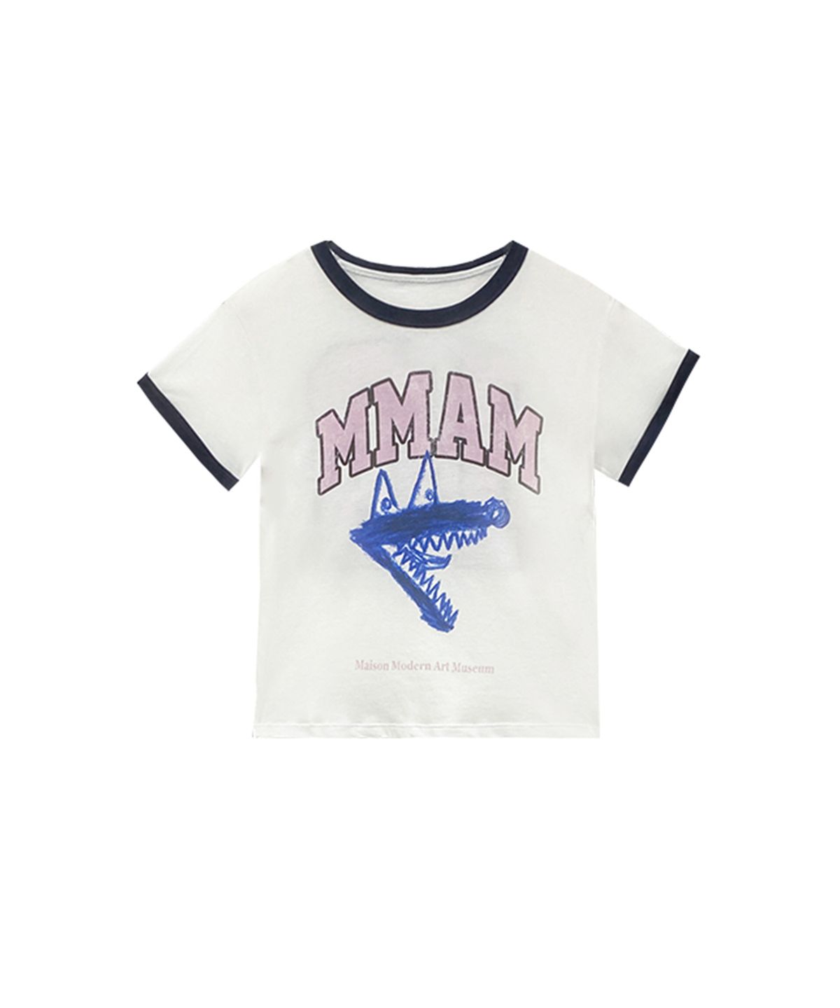 므아므(MMAM) Pink logo printing t-shirt