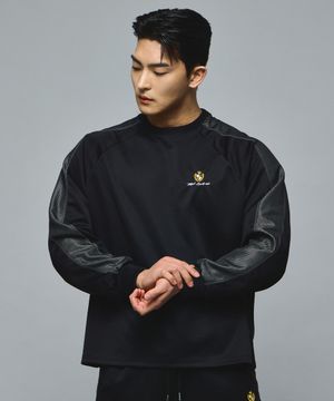 아이비리그 메쉬 저지 롱 슬리브 (BLACK)