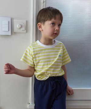 5098. 프레시 스트라이프 티셔츠 _ 라이트옐로우