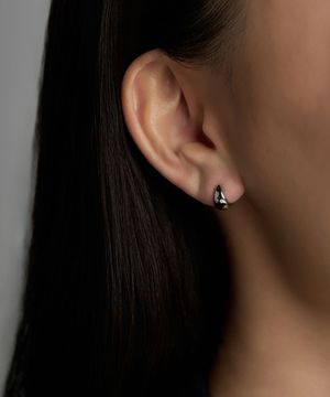 실버 925 물방울 볼륨 원터치 링귀걸이 (S) LLES26106S