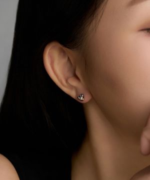 실버 925 볼륨 하트 귀걸이 LLES26103S