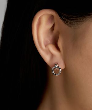 실버 925 심플 링크 귀걸이 LLES26110S