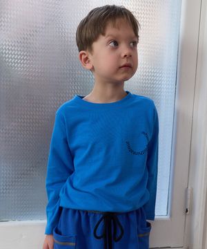 5099. 빅 로고 티셔츠 _ 블루