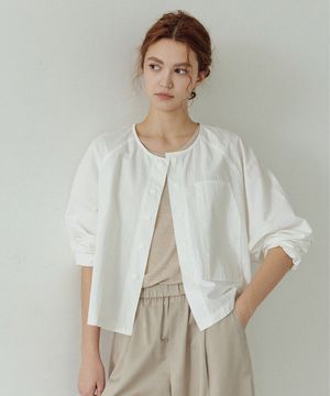 CT702 스냅 셔츠 자켓_ivory