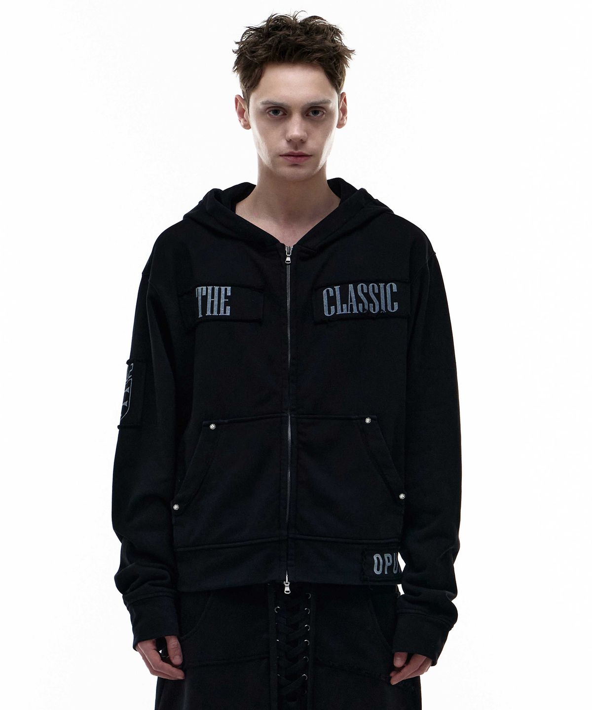 오퍼스 0012(OPUS 0012) Op. 07 UNIF HOOD ZIP-UP BLACK