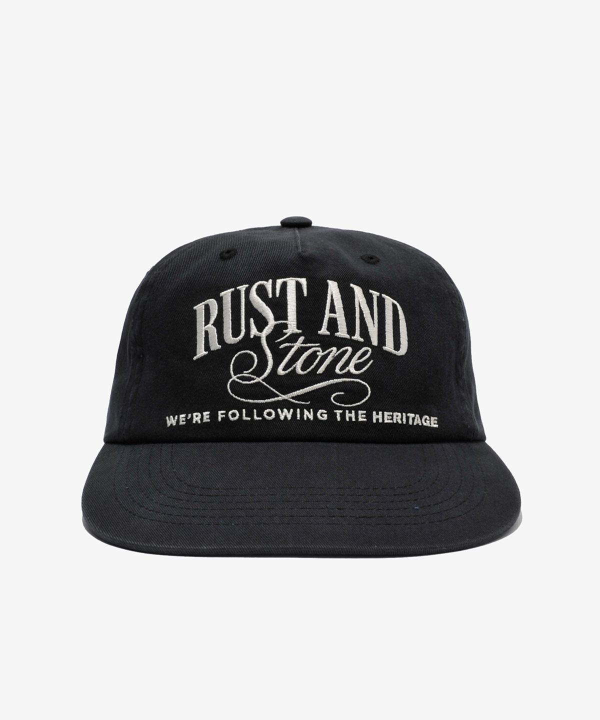 러스트앤스톤(RUSTANDSTONE) 아치로고 볼캡 블랙_Arch Logo Ball Cap Black