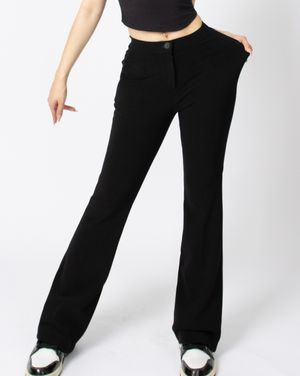 CSS BOOTCUT SLACKS-027 (BLACK)