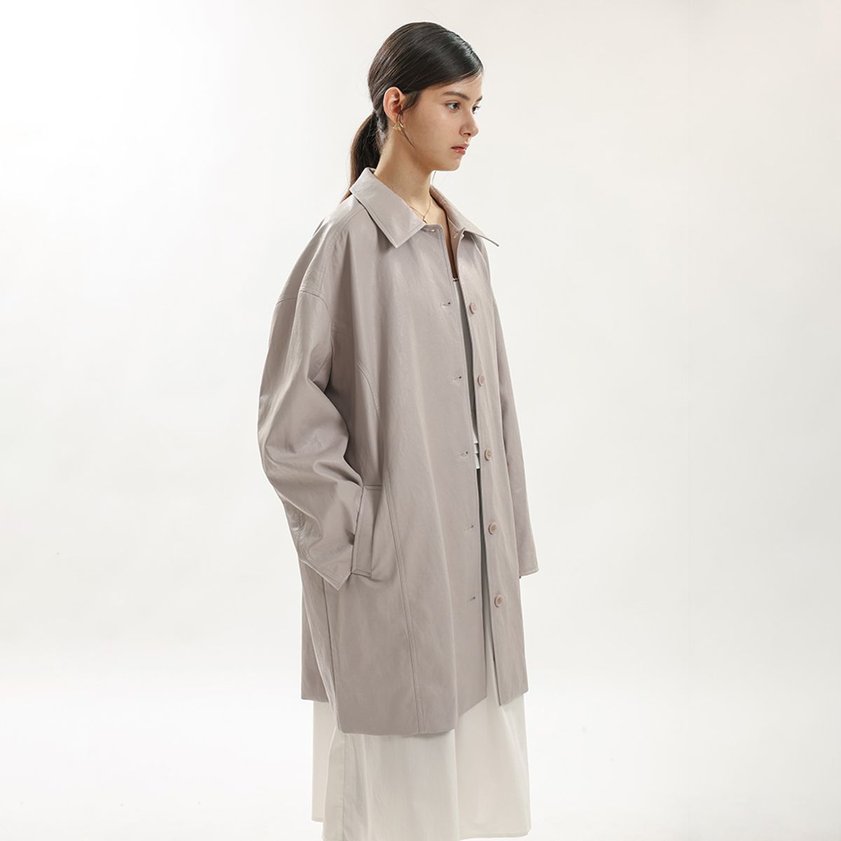 웬스데이딜라잇(WEDNESDAY DELIGHT) WD_Minimal single pelt coat_2color