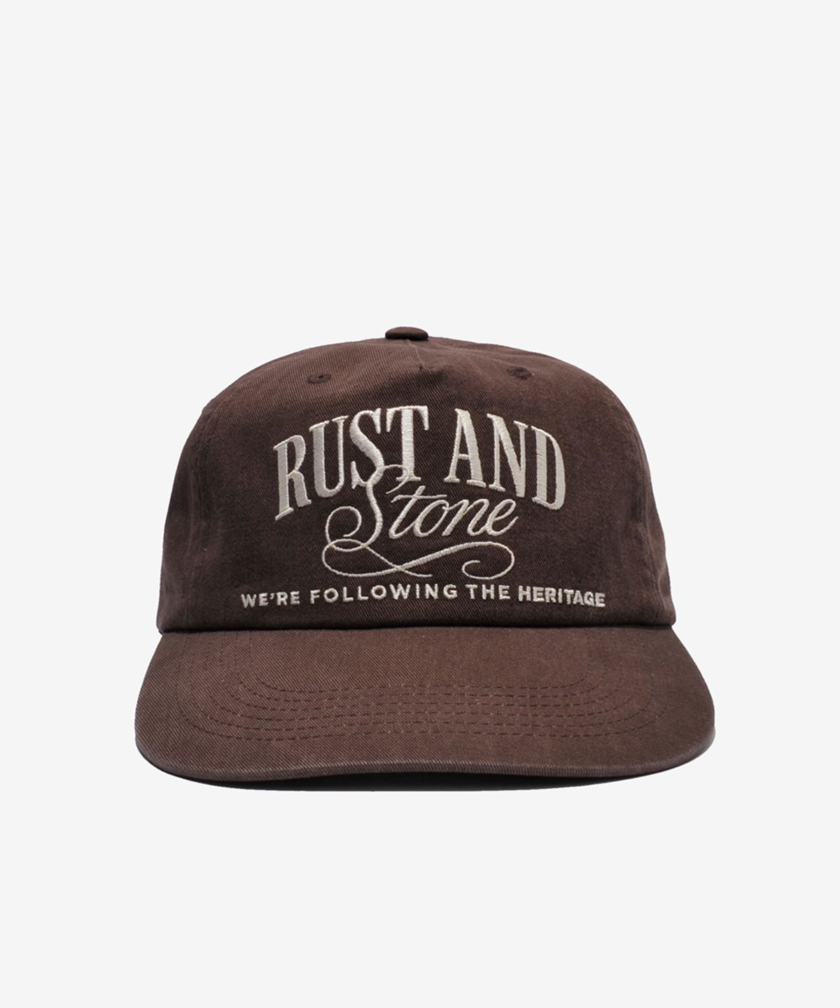 러스트앤스톤(RUSTANDSTONE) 아치로고 볼캡 브라운_Arch Logo Ball Cap Brown