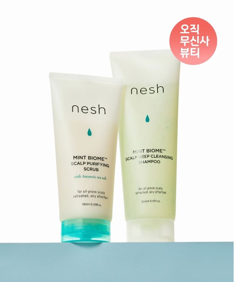 [2종세트] 민트 바이옴 스칼프 딥클렌징 샴푸 250ml & 민트 바이옴 스칼프 퓨리파잉 스크럽 180ml