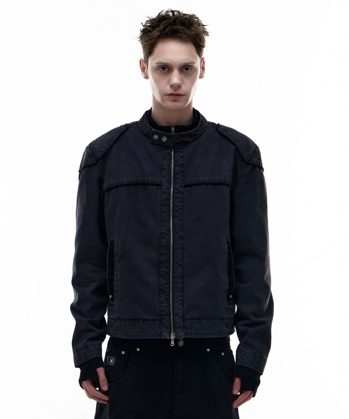 오퍼스 0012(OPUS 0012) Op. 03 EVEL BIKER JACKET CHARCOAL