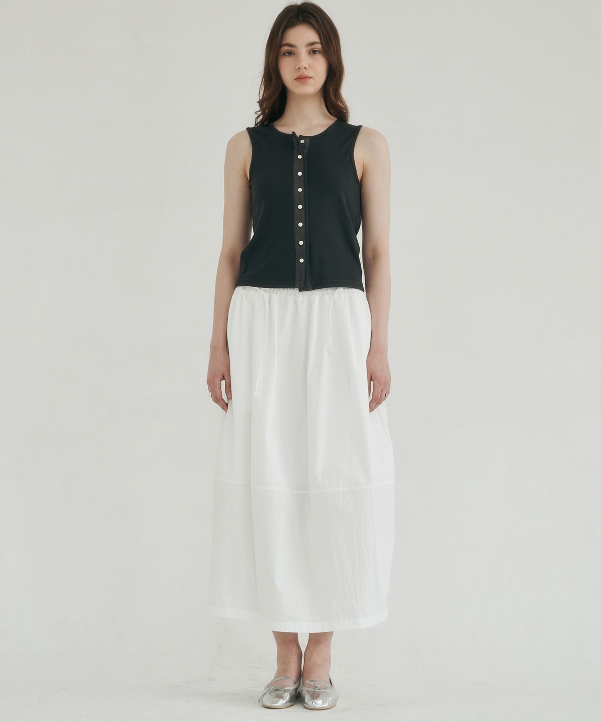 로시로우(LOSSYROW) Pure Light Skirt white
