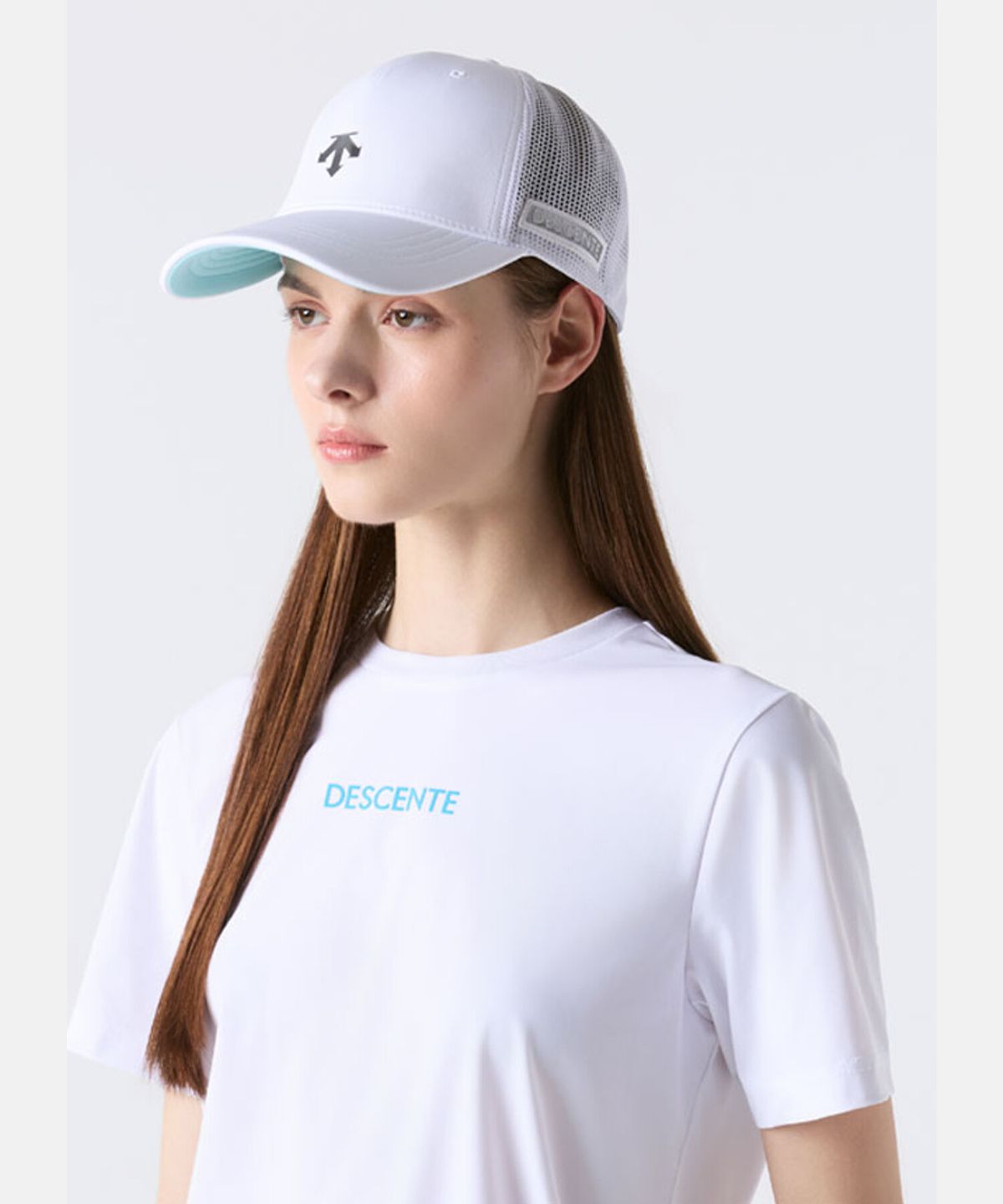 데상트(DESCENTE) 스피릿 메쉬 트러커 캡 화이트 SR223ECP40