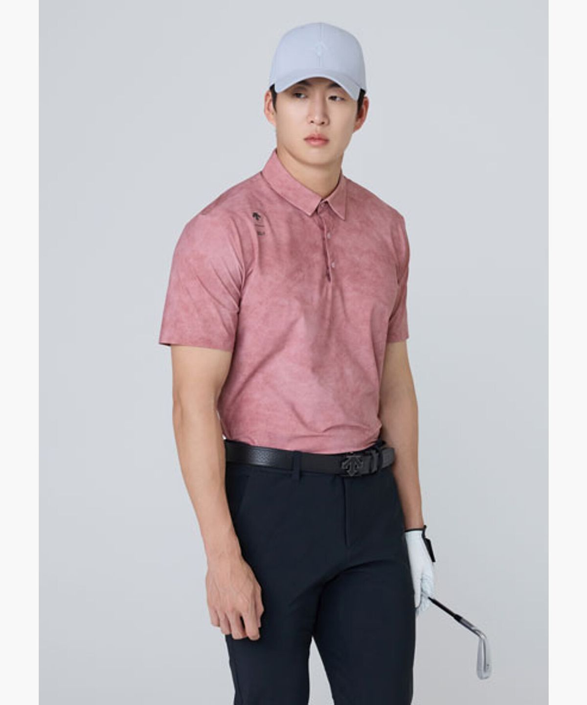 데상트 골프(DESCENTE GOLF) 남성 전판 패턴 냉감 반팔 티셔츠  DR12MFTS31