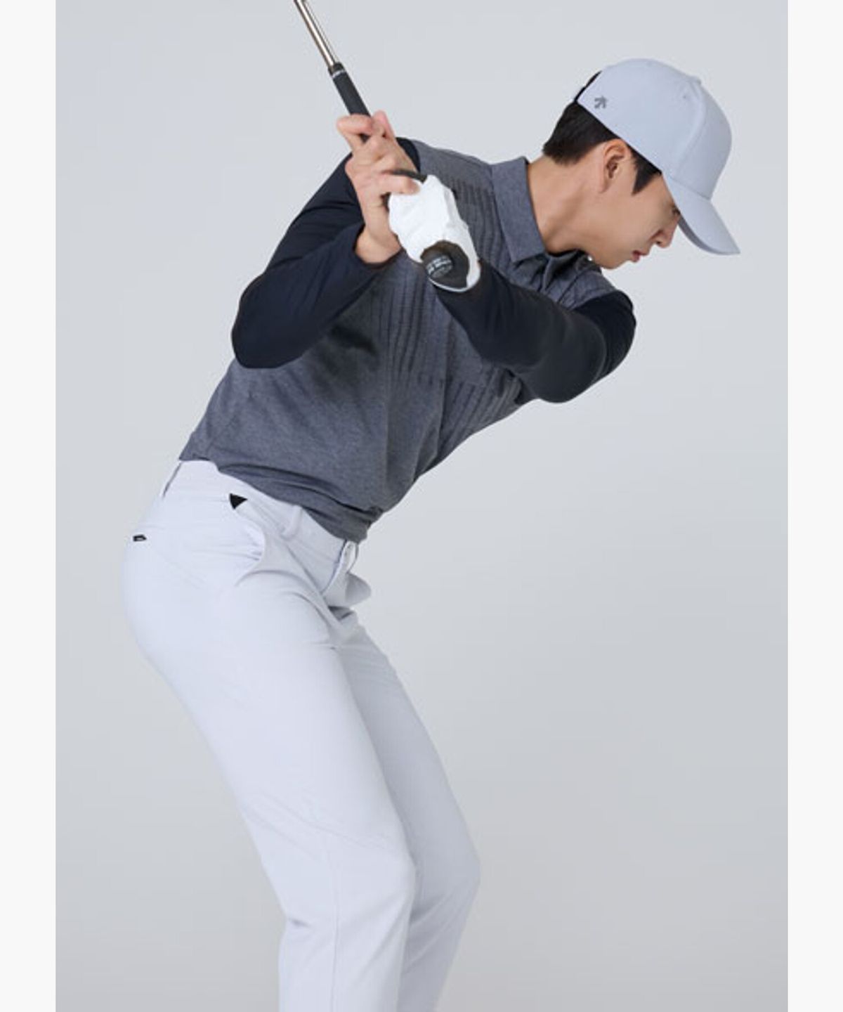 데상트 골프(DESCENTE GOLF) 남성 냉감 소매 카라 긴팔 티셔츠  DR22MFTL4H