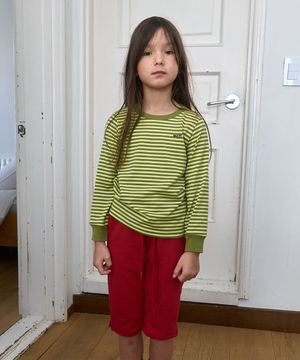 5102. 포그 스트라이프 티셔츠 _ 올리브