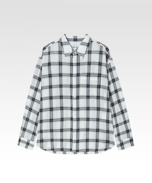 루시드 체크 씨어 셔츠 네이비