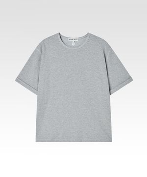 커프드 슬리브 티셔츠 멜란지 그레이