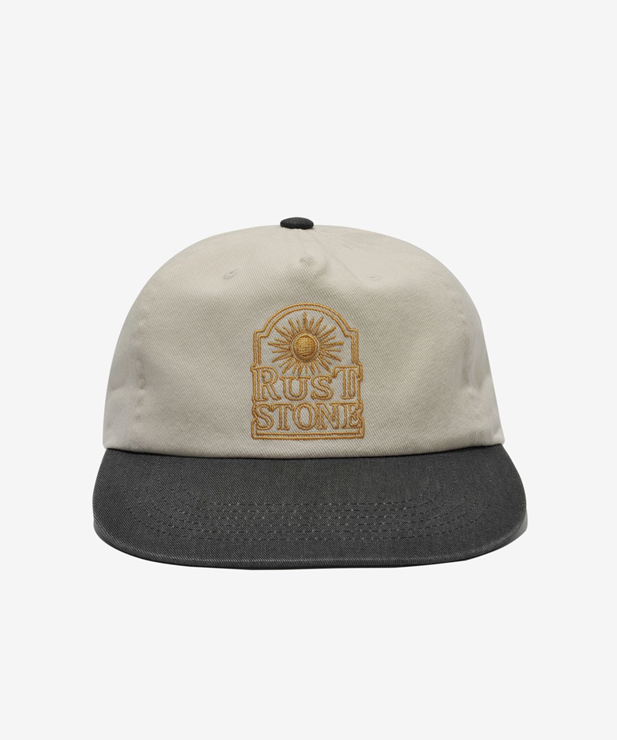 러스트앤스톤(RUSTANDSTONE) 썬 엠블럼 볼캡 아이보리/블랙_Sun Emblem Ball Cap Ivory/Black