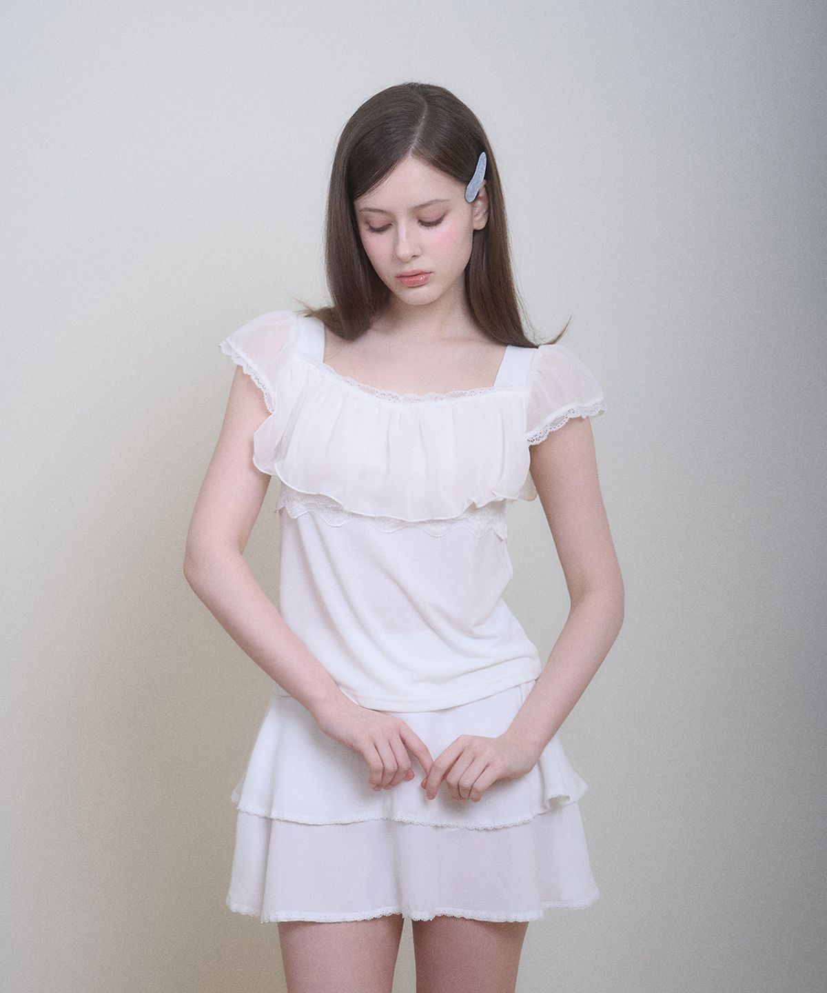 벨리아르(BELLIALEU) PRINCESS BLOUSE WHITE