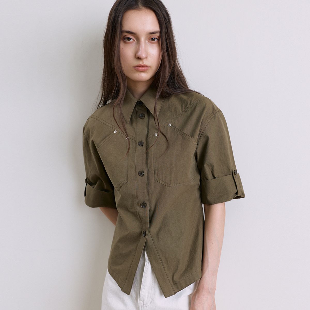 퍼블리카엑스(PUBLICKA X) NOOMI SHIRT KHAKI