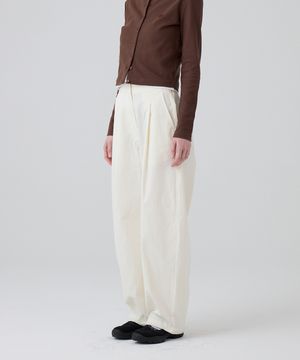 DGDP 벌룬핏 커브드 코튼 밴딩 팬츠_아이보리