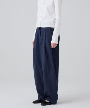 DGDP 벌룬핏 커브드 코튼 밴딩 팬츠_네이비