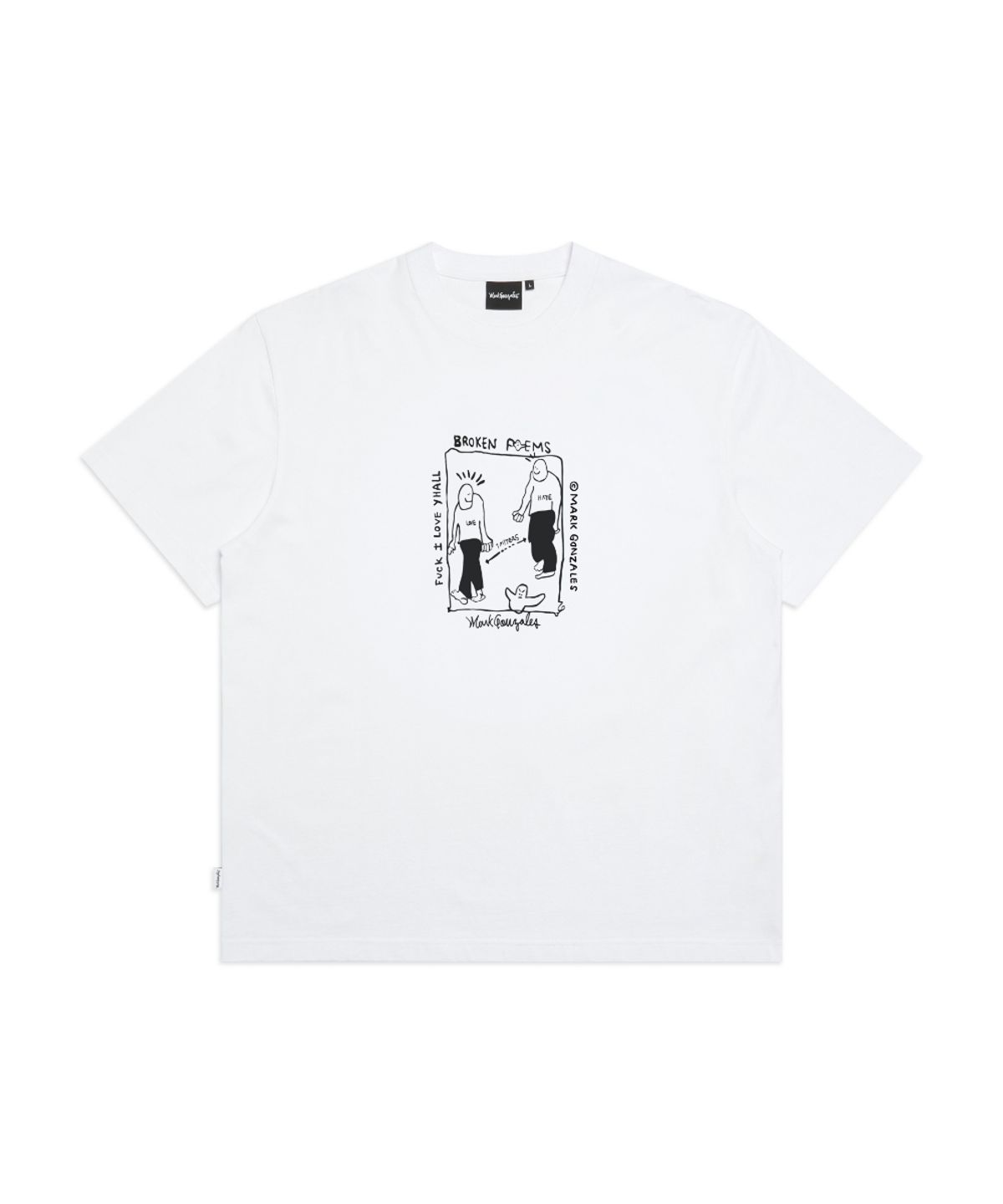 마크곤잘레스(MARK GONZALES) OG 리얼 토크 반팔 티셔츠 - WHITE