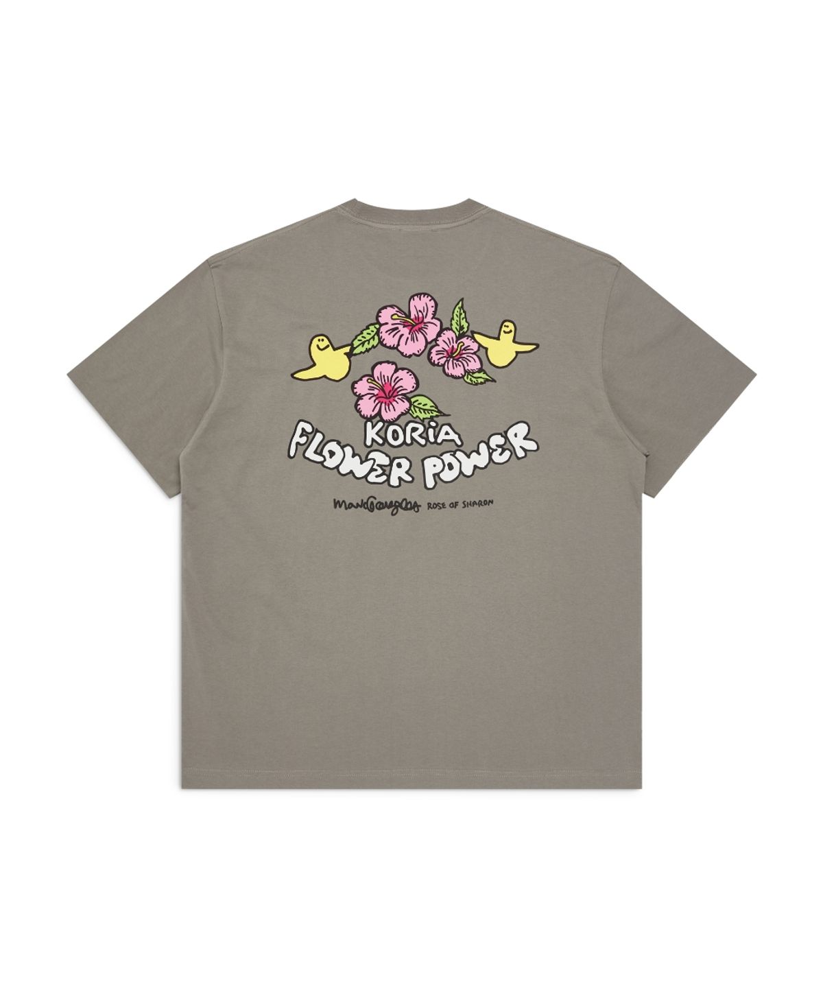마크곤잘레스(MARK GONZALES) 코리아 에디션 무궁화 반팔 티셔츠 - BROWN GREY