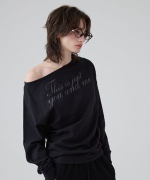 DGDP 나그랑 오프숄더 롱슬리브_블랙