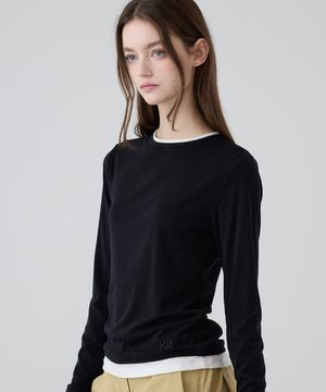 DGDP 레이어드 베이직 롱슬리브_블랙