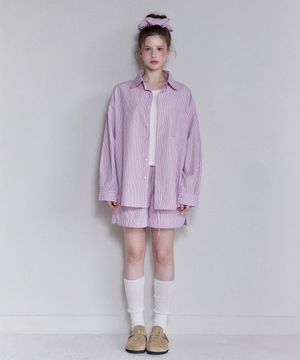 [블랜드] [SET] 프레임 셔츠&하프팬츠 세트 3colors