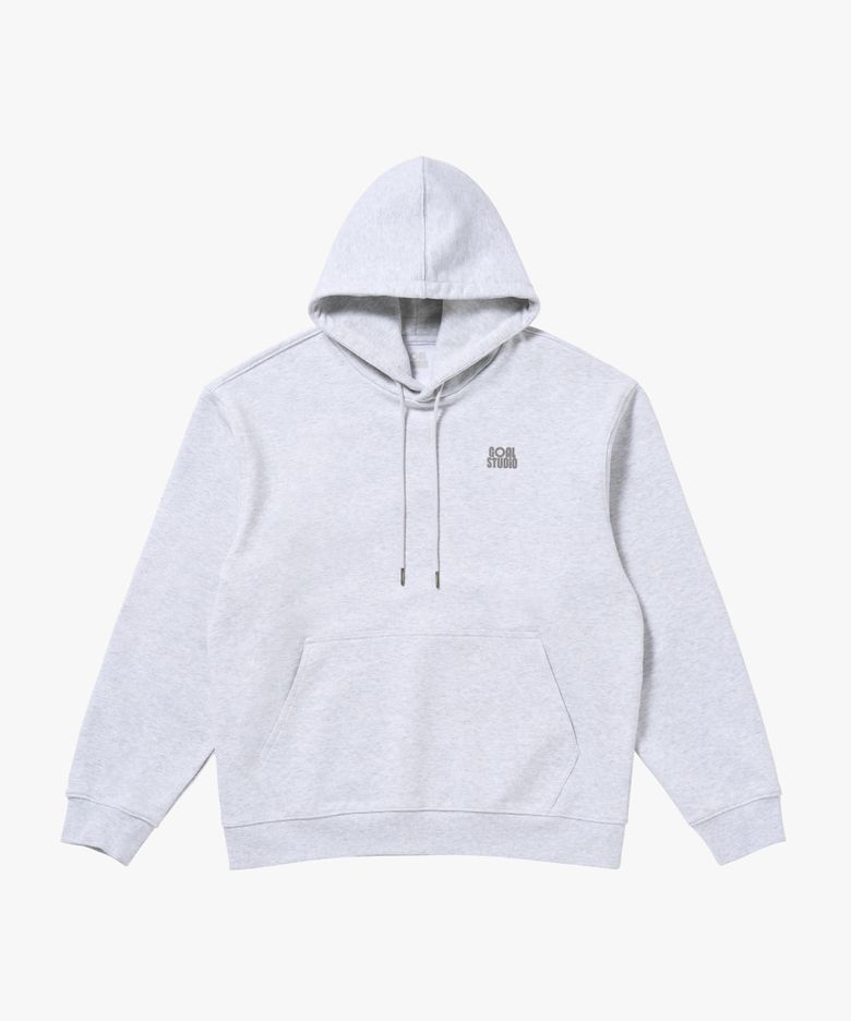 PAINT LOGO HOODIE-MELANGE GREY